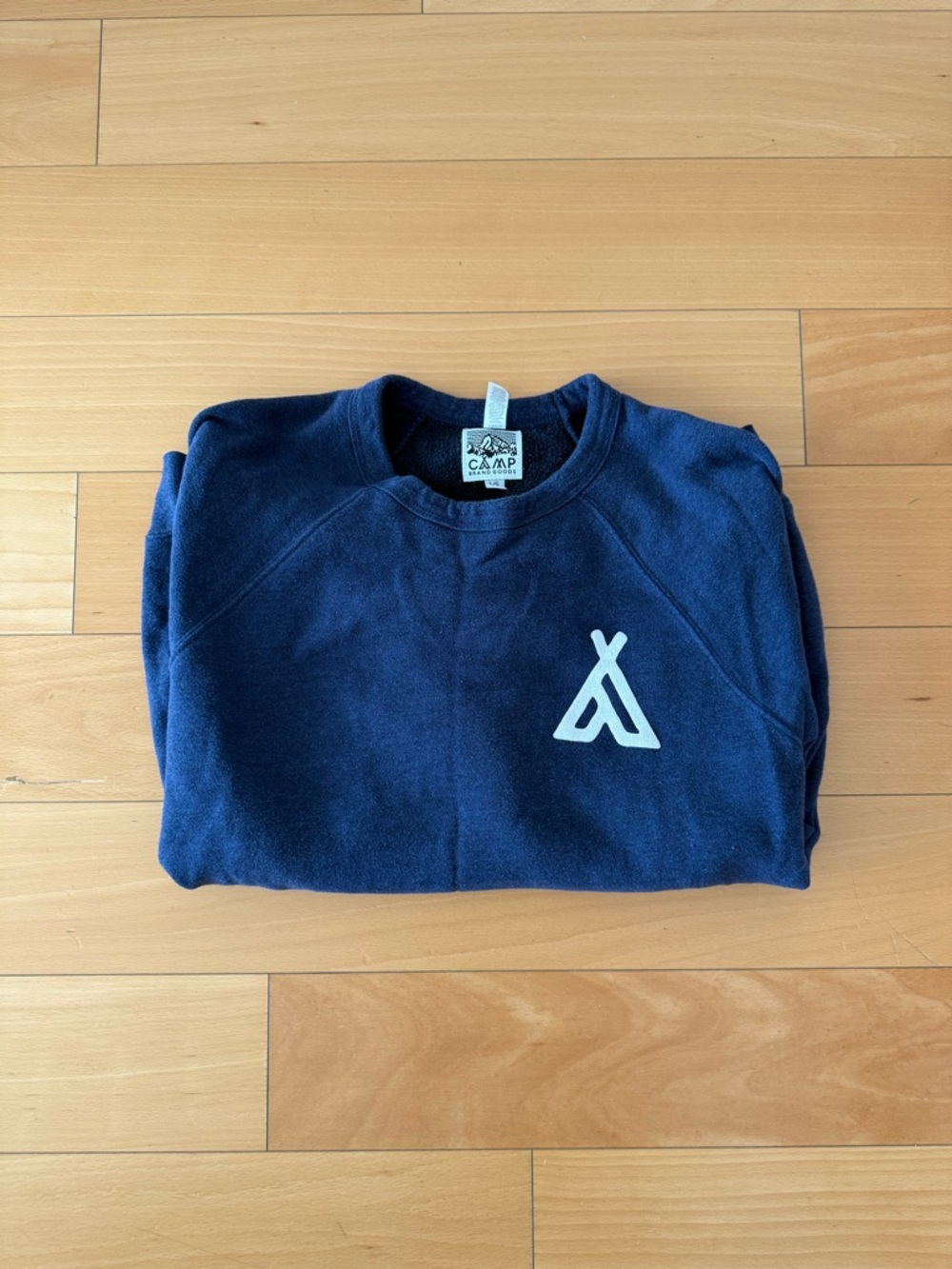 Camp Logo Navy Crewneck Sweatshirt - Men